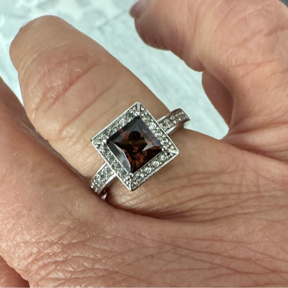 Chocolate Diamond & CZ Ring